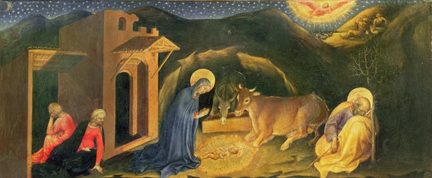 Aanbidding der Wijzen Altaarstuk, linker predella van de Geboorte, 1423